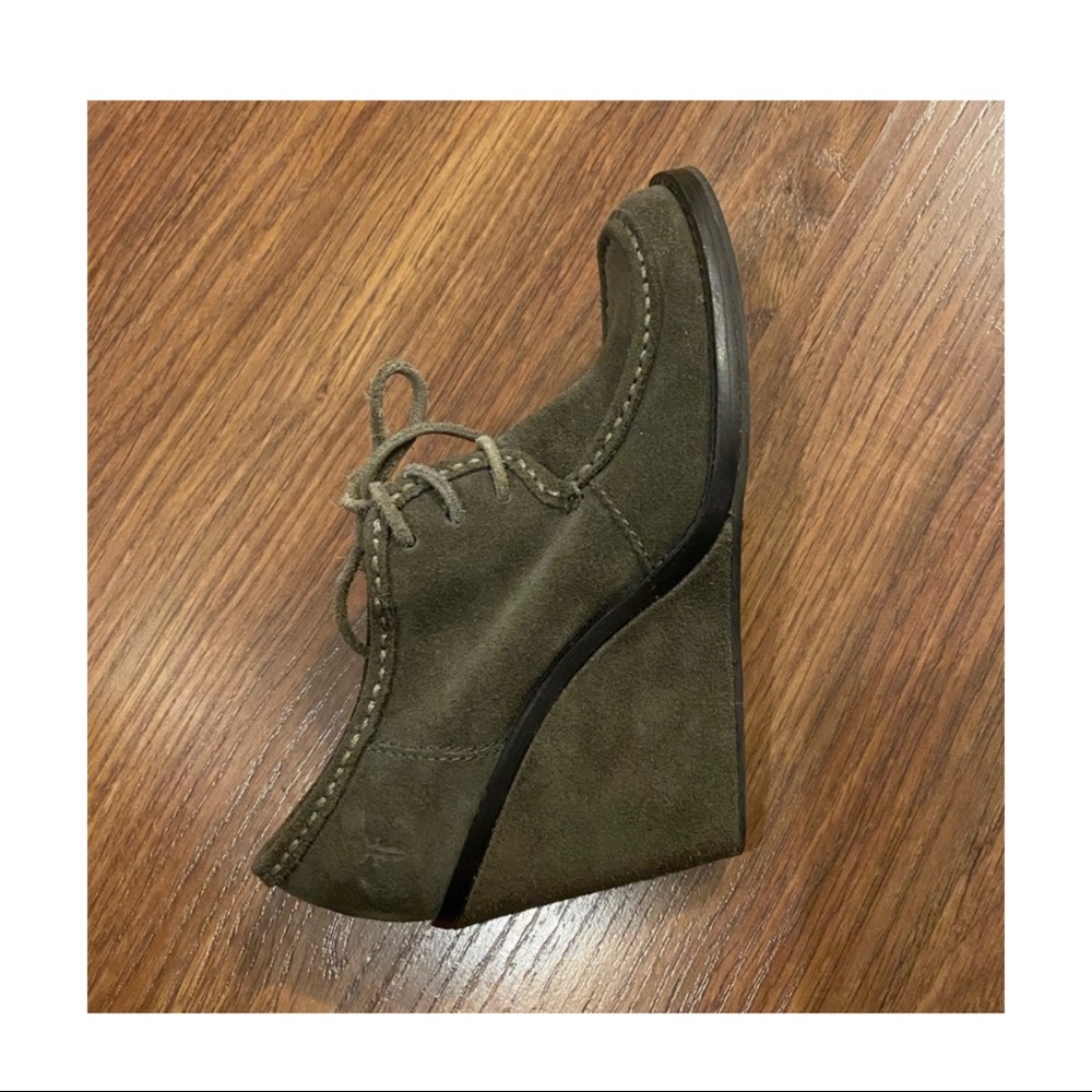 Frye Caroline Lace Up Wedge Bootie